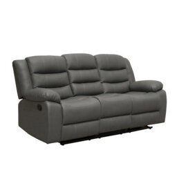 Roma Electric Leather Recliner 3+2 Seater Sofa Set Grey - thumbnail 5