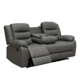 Roma Electric Leather Recliner 3+2 Seater Sofa Set Grey - thumbnail 6
