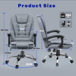 Onemill Ergonomic Office Chair With Tilt Function Heavy Duty For Home Office Working - thumbnail 2