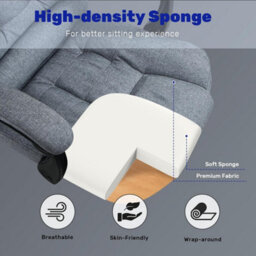 Onemill Ergonomic Office Chair With Tilt Function Heavy Duty For Home Office Working - thumbnail 6