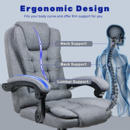 Onemill Ergonomic Office Chair With Tilt Function Heavy Duty For Home Office Working - thumbnail 3