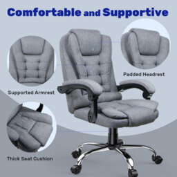 Onemill Ergonomic Office Chair With Tilt Function Heavy Duty For Home Office Working - thumbnail 4