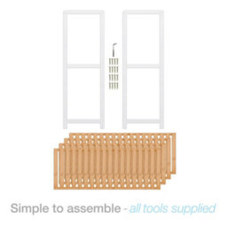 EHC Woodluv 4-Tier Shoe Rack, Shoe Storage Organiser, Wooden Storage Rack, Shoe Shelf For Hallway, Living Room - 69D X 26W X 80H Cms - thumbnail 6
