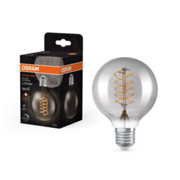 Osram Vintage 1906 Globe 80 30 Filament Dim Lamp 7.8W 818 Smoke E27 4 Pack - thumbnail 4