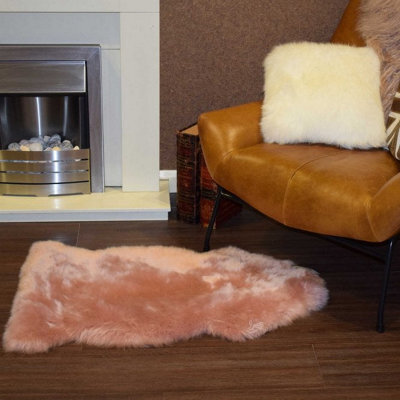 Fenland Sheepskin Fenland Indoor Single Australian Real Sheepskin Rug - Rose (90 Cm X 60 Cm) - image 1