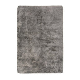 Melrose Super Soft Washable Shaggy Grey Area Rug 100/150Cm - thumbnail 2