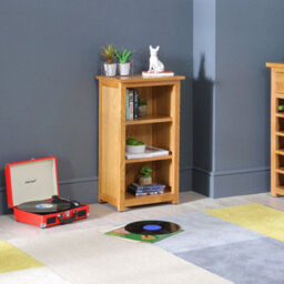 The Furniture Market London Essentials Oak Mini Narrow Adjustable 3 Shelf Bookcase - thumbnail 6