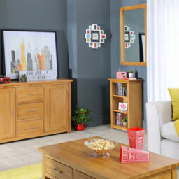 The Furniture Market London Essentials Oak Mini Narrow Adjustable 3 Shelf Bookcase - thumbnail 7