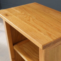 The Furniture Market London Essentials Oak Mini Narrow Adjustable 3 Shelf Bookcase - thumbnail 5