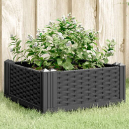 Berkfield Garden Planter With Pegs Black 42.5X42.5X28.5 Cm Pp