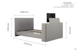 Birlea Plaza King Tv Bed Frame In Grey - thumbnail 8
