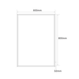 Ibathuk Spectra Wall Mounted Led Illuminated Bathroom Mirror, Designer Bathroom Mirror With Light Sensor & Demister Pad, 600X800mm - thumbnail 3