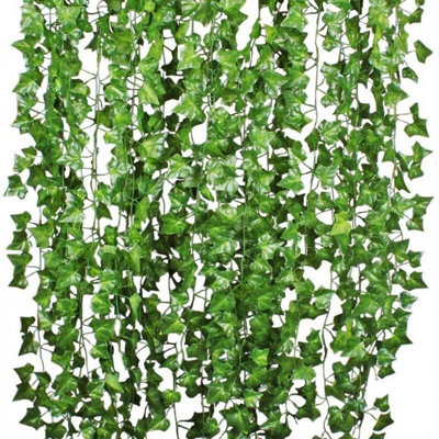 12 Pack Artificial Ivy Garlands For Hanging At Home, Kitchen, Garden, Office, Wedding, Wall Decoration - Green - image 1