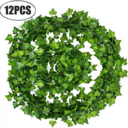 12 Pack Artificial Ivy Garlands For Hanging At Home, Kitchen, Garden, Office, Wedding, Wall Decoration - Green - thumbnail 2