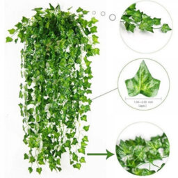 12 Pack Artificial Ivy Garlands For Hanging At Home, Kitchen, Garden, Office, Wedding, Wall Decoration - Green - thumbnail 4
