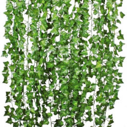 12 Pack Artificial Ivy Garlands For Hanging At Home, Kitchen, Garden, Office, Wedding, Wall Decoration - Green - thumbnail 1