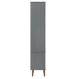 Berkfield Vitrine Cabinet Molde Grey 90X35X175 Cm Solid Wood Pine - thumbnail 6