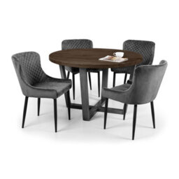 Oakham Premium Huxford 120Cm Dark Oak Round Dining Table - thumbnail 5