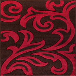 Smart Living Modern Thick Soft Carved Area Rug, Living Room Carpet, Kitchen Floor, Bedroom Soft Rugs 60Cm X 110Cm - Brown Red - thumbnail 3