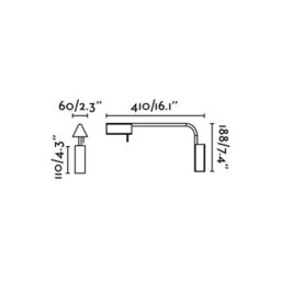 Luminosa Lighting Luminosa Academy Led Indoor Wall Lamp Chrome - thumbnail 2