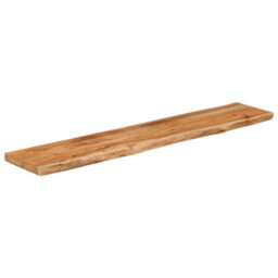 Berkfield Wall Shelf 100X20X3.8 Cm Rectangular Solid Wood Acacia Live Edge - thumbnail 3