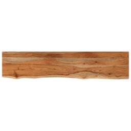 Berkfield Wall Shelf 100X20X3.8 Cm Rectangular Solid Wood Acacia Live Edge - thumbnail 2