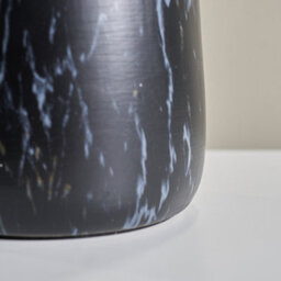 Valuelights Selma Modern Copper Caped Black Marble Effect Table Lamp Base - thumbnail 4