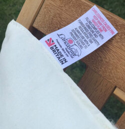 Lancashire Textiles Sun Lounger Topper Cushion With Elasticated Straps And Hollowfibre Filling - Wine - thumbnail 5