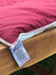 Lancashire Textiles Sun Lounger Topper Cushion With Elasticated Straps And Hollowfibre Filling - Wine - thumbnail 4