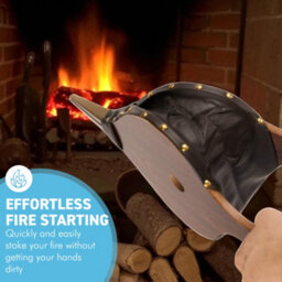 Thorness Fire Bellows 40Cm Traditional Style Log Fire Air Blower For Wood Burners - thumbnail 2