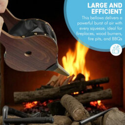 Thorness Fire Bellows 40Cm Traditional Style Log Fire Air Blower For Wood Burners - thumbnail 3