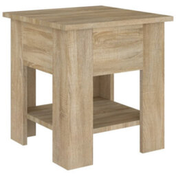 Berkfield Modern Coffee Table Sonoma Oak 40X40X42 Cm Engineered Wood - thumbnail 1