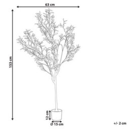 Wyld And Coco 153Cm Artificial Olive Tree Indoor Potted Decor Green And Black - Lifelike Foliage, Textured Trunk - thumbnail 4