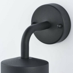 Ip44 Outdoor Wall Light Curved Matt Black & Glass Shade Mini Nautical Lantern - thumbnail 4