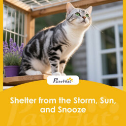 Pawhut Outdoor Cat House Insulated Wooden Feral Cat Shelter W/ Openable Roof - thumbnail 9