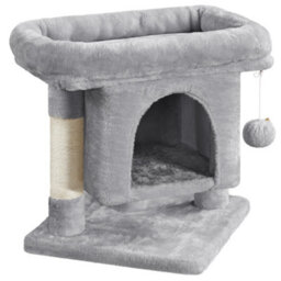 Yaheetech Light Grey 2 Level Multifunctional Cat Tree With Condo And Scratch Posts - thumbnail 3
