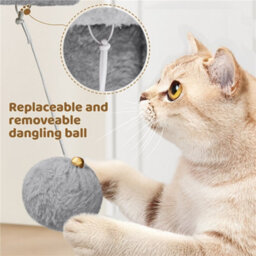Yaheetech Light Grey 2 Level Multifunctional Cat Tree With Condo And Scratch Posts - thumbnail 7