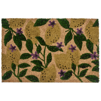 Beliani Doormat Tazlina Multicolour 50 X 80 Cm Lemon Coir - image 1