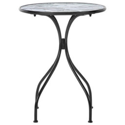 Wyld And Coco Greenhaven Garden Bistro Table - 60 Cm Round, Black Iron Frame With Green Ceramic Mosaic Top - thumbnail 5