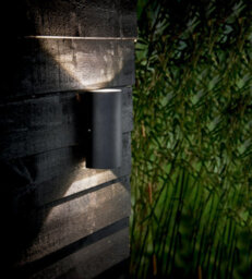 Nordlux Rold Round Outdoor Patio Terrace Garden Wall Light In Black (Height) 16Cm - thumbnail 4