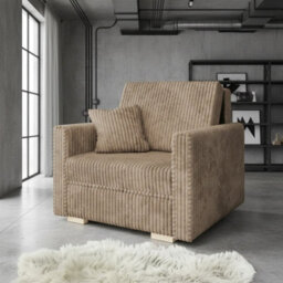 Viva Piano I Upholstered Sofa Bed With Bedding Storage Polyurethane Foam Wooden Legs 103X100X85Cm 80X196Cm Beige - thumbnail 1