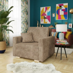 Viva Piano I Upholstered Sofa Bed With Bedding Storage Polyurethane Foam Wooden Legs 103X100X85Cm 80X196Cm Beige - thumbnail 2