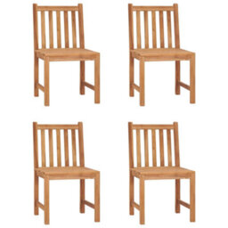 Berkfield 5 Piece Garden Dining Set Solid Teak Wood - thumbnail 3