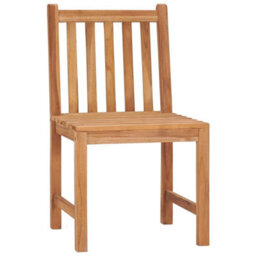 Berkfield 5 Piece Garden Dining Set Solid Teak Wood - thumbnail 4