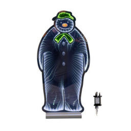 Samuel Alexander 60Cm Infinity Light Up The Snowman Christmas Decoration With White Leds On Wooden Base - thumbnail 9