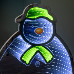 Samuel Alexander 60Cm Infinity Light Up The Snowman Christmas Decoration With White Leds On Wooden Base - thumbnail 4