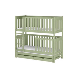 Arte Olive Emily Bunk Bed With Trundle & Storage W198Cm - Nature-Inspired Triple Sleeper For Organised Family Spaces