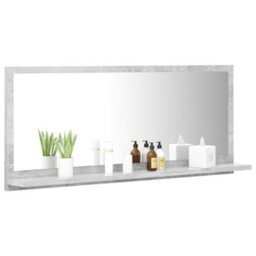 Walplus Bathroom Mirror Concrete Grey 90X10.5X37 Cm Engineered Wood - thumbnail 3