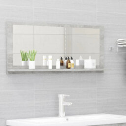 Walplus Bathroom Mirror Concrete Grey 90X10.5X37 Cm Engineered Wood - thumbnail 1