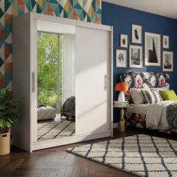 Westa Vi 150Cm Cashmere Sliding Door Wardrobe With Mirror And Hanging Rail And Bedroom Storage Unit - thumbnail 2